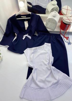 Костюм (пиджак, блузка и юбка) 20539083