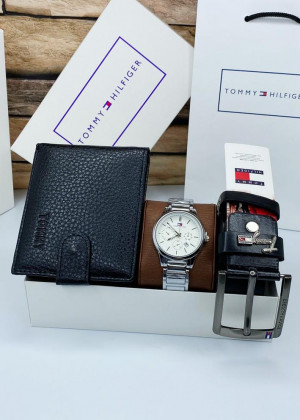 Подарочный набор часы, ремень, кошелёк и коробка 20657342