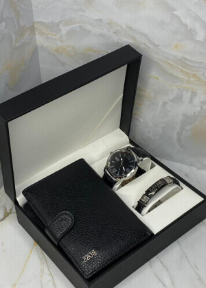 Подарочный набор часы, браслет, кошелёк и коробка 20826042