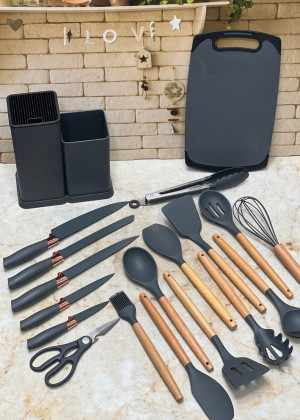 Набор ножей и кухонных принадлежностей 19 предметов #21105939