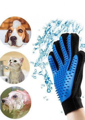 Перчатка для вычесывания шерсти кошек и собак рукавица #21140210