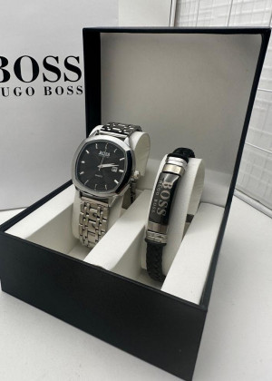 Подарочный набор для мужчины часы, браслет + коробка 21144866
