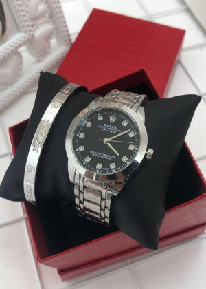 Подарочный набор для женщин часы, браслет + коробка #21177593