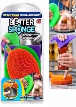 Губка спонж силиконовая "Better sponge" набор 3 предмета 21287160