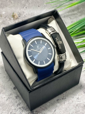 Подарочный набор для мужчины часы и браслет + коробка 22864424