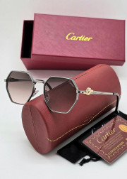 Набор женские солнцезащитные очки, коробка, чехол + салфетки