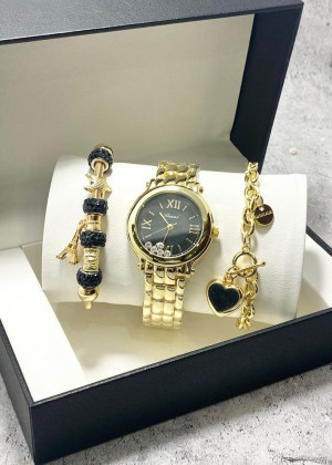 Подарочный набор для женщин часы, 2 браслета + коробка 23244967