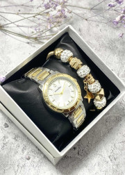 Подарочный набор для женщин часы и браслет+ коробка
