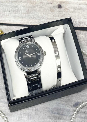 Подарочный набор для женщин часы и браслет+ коробка 23245238