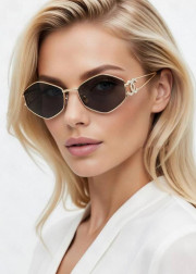 Набор женские солнцезащитные очки, коробка, чехол + салфетки