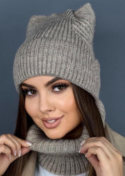 Шапка+шарф 2в1