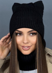 Шапка+шарф 2в1