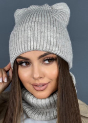 Шапка+шарф 2в1