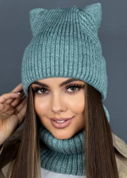 Шапка+шарф 2в1