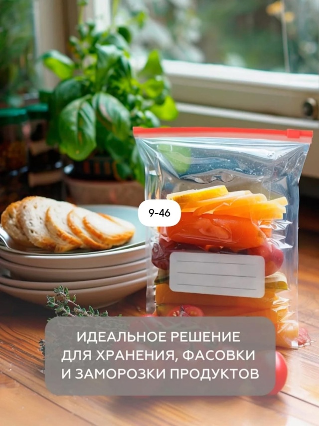 Пакеты для заморозки и хранения продуктов с замком 23013025